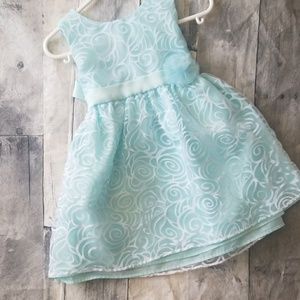 Floral Swirl Teal Dress